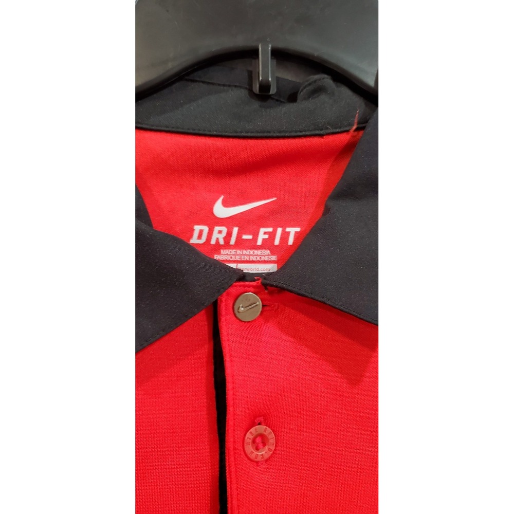 Nike Georgia Bulldogs Team Issue Short Sleeve DriFit Polo Shirt Football Red XL - Picture 5 of 11